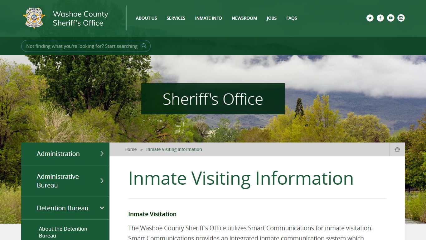 Inmate Visiting Information - Washoe County Sheriff's Office